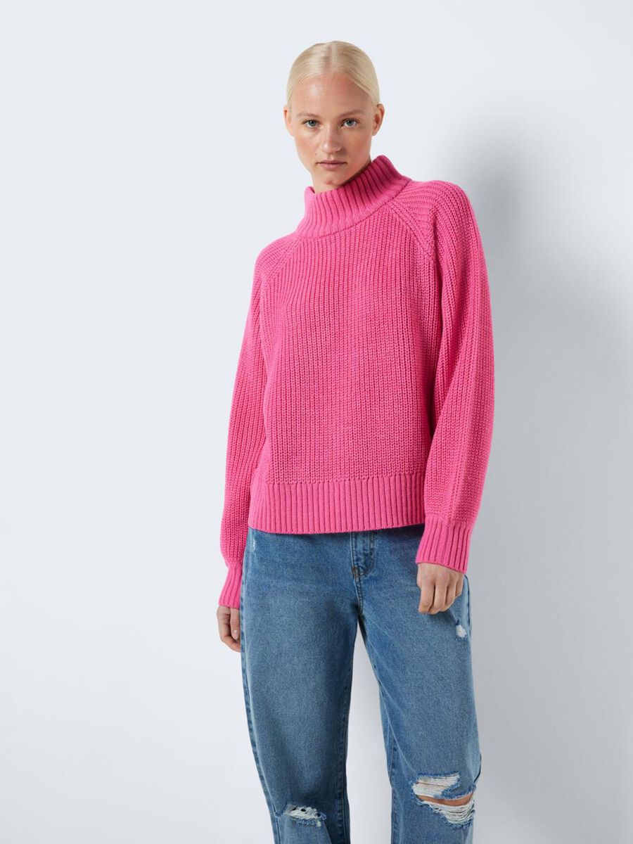 Noisy May COL MONTANT PULL EN MAILLE, Hot Pink, highres - 27017053_HotPink_007.jpg