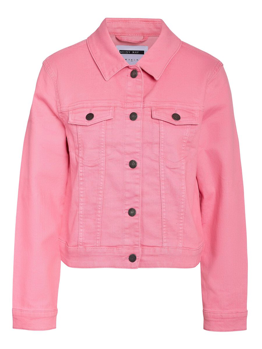 Carousel image - SHORT DENIM JACKET, Begonia Pink | 2