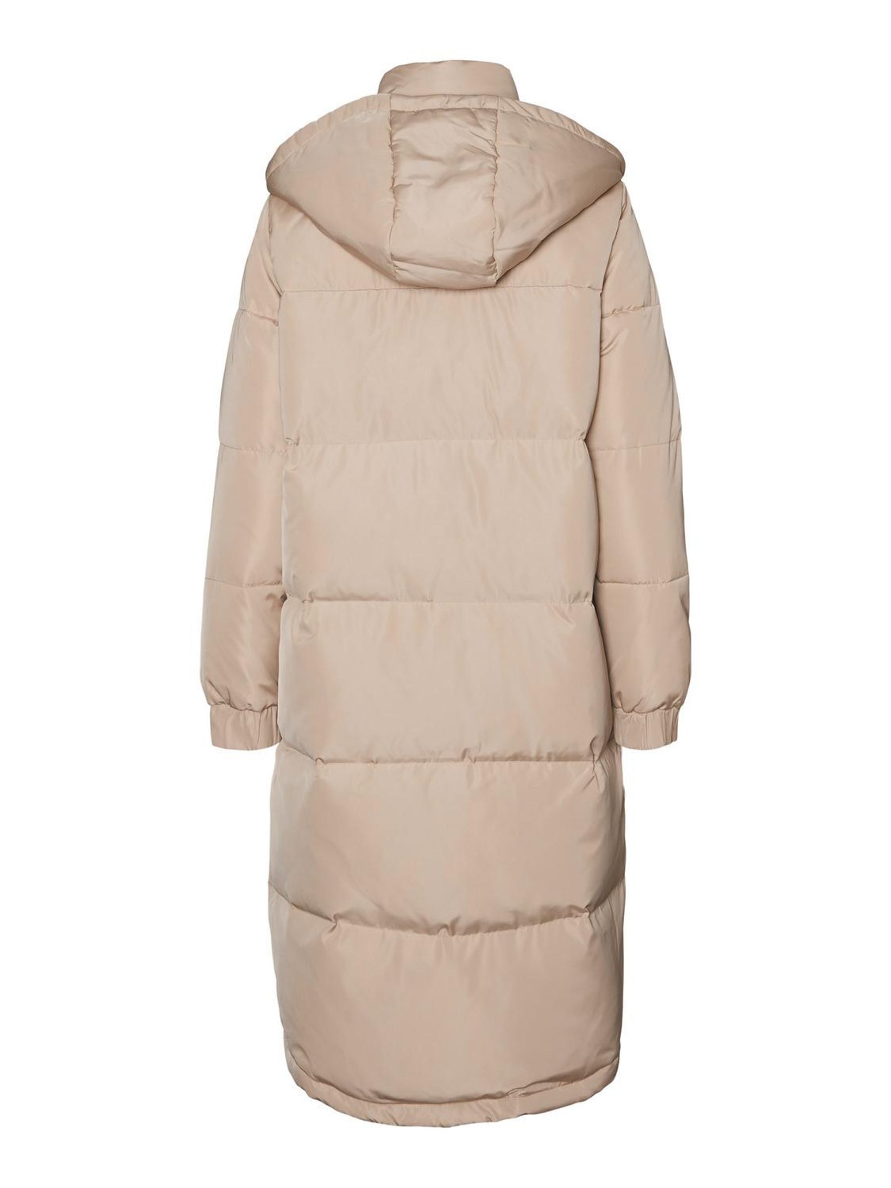 Long cream puffer outlet coat