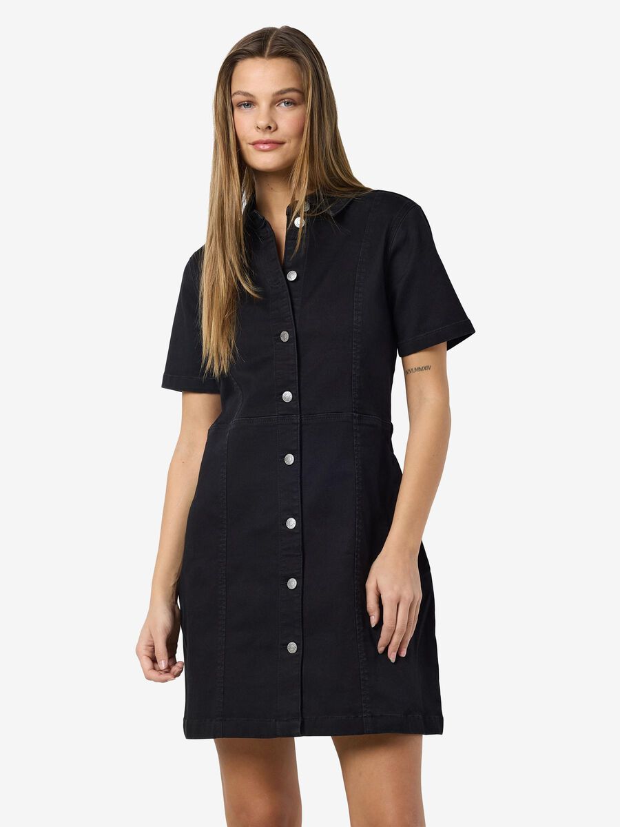 Noisy May DENIM MINI DRESS, Black, highres - 27032980_Black_003.jpg