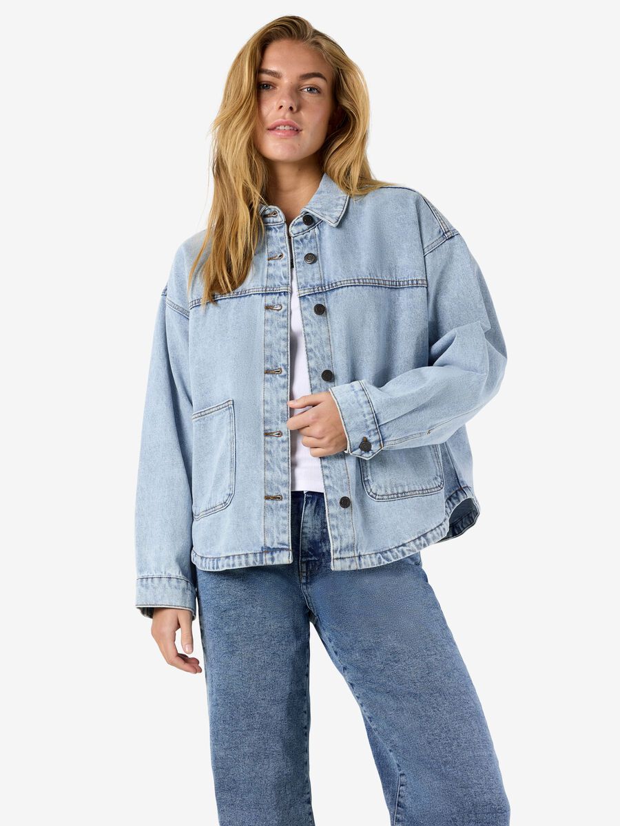 Product tile image - NMKETTIE SPIJKERJAS, Light Blue Denim | 27034344_LightBlueDenim