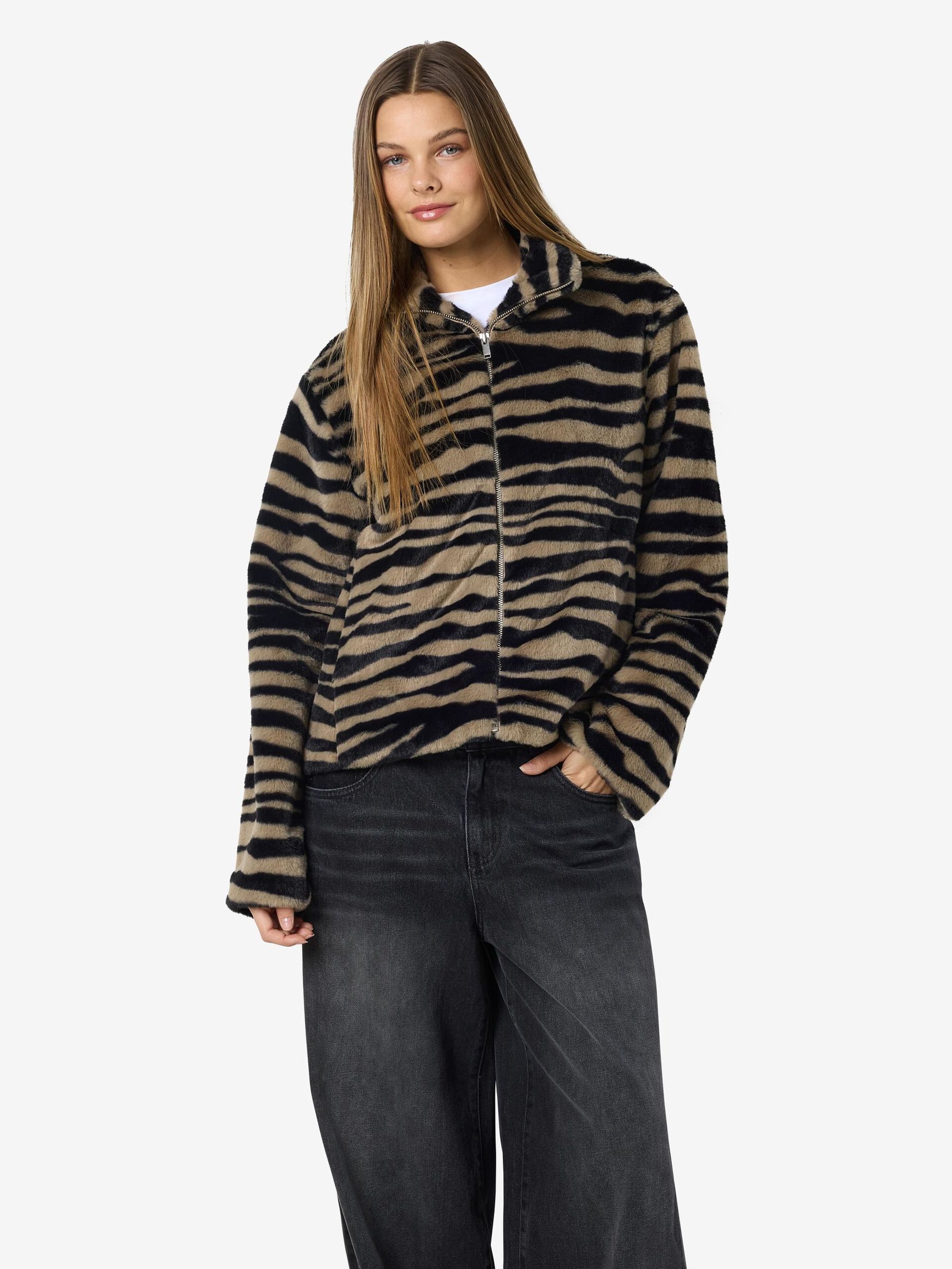 Carousel image - FAUX FUR JACKE, Aluminum | 6