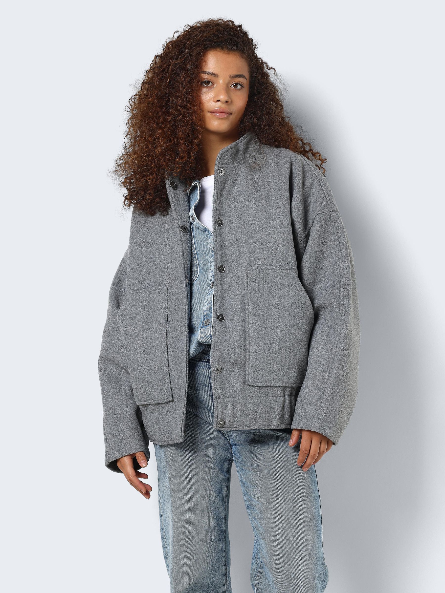 Light grey bomber jacket womens clearance
