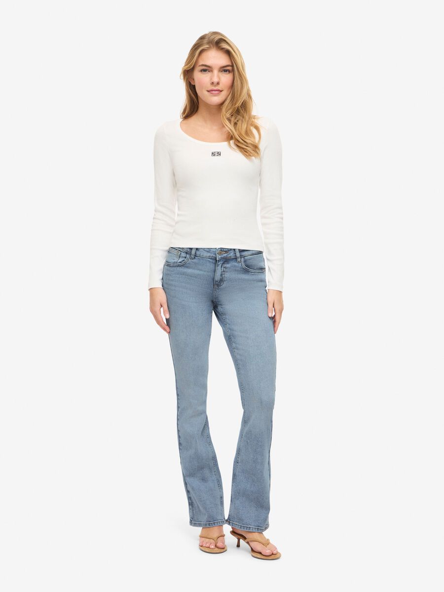 Carousel image - NMREMI FLARED JEANS, Light Blue Denim | 3