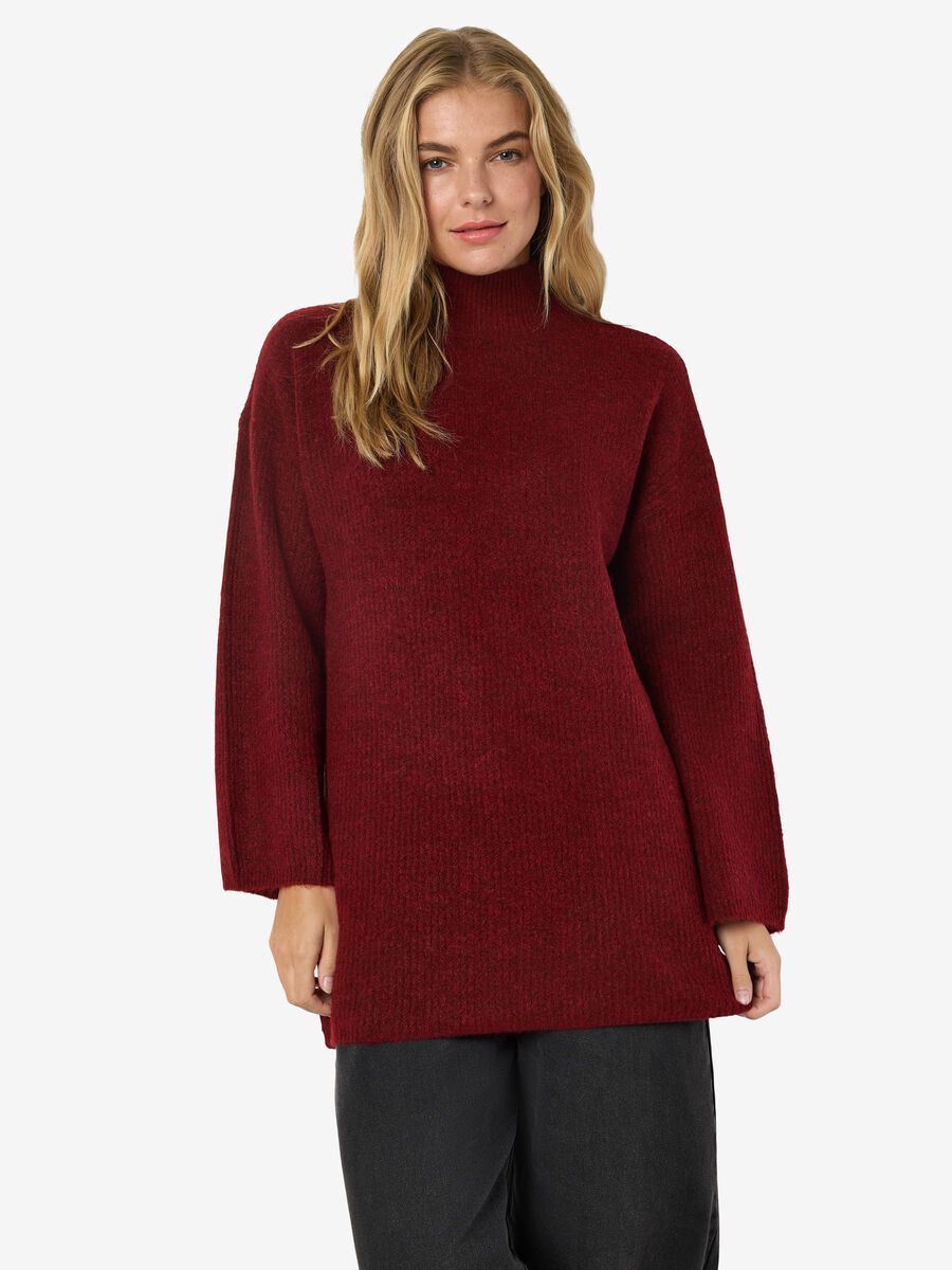 Product carousel image - LONG KNITTED PULLOVER, Windsor Wine | 2