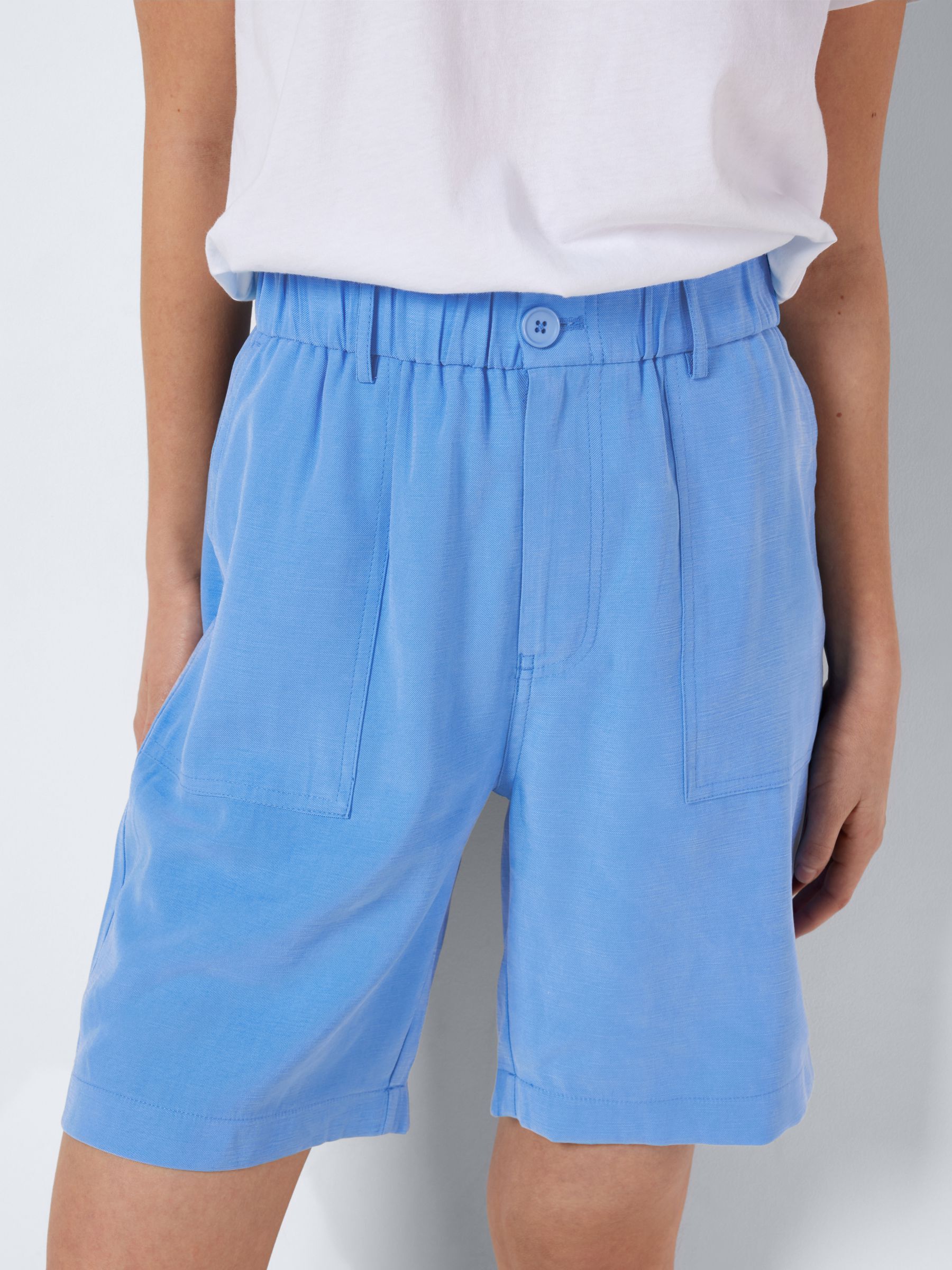 Blue long shorts sales