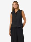 Product image thumbnail - NMJOSEFINA DENIM VEST, Black | 6