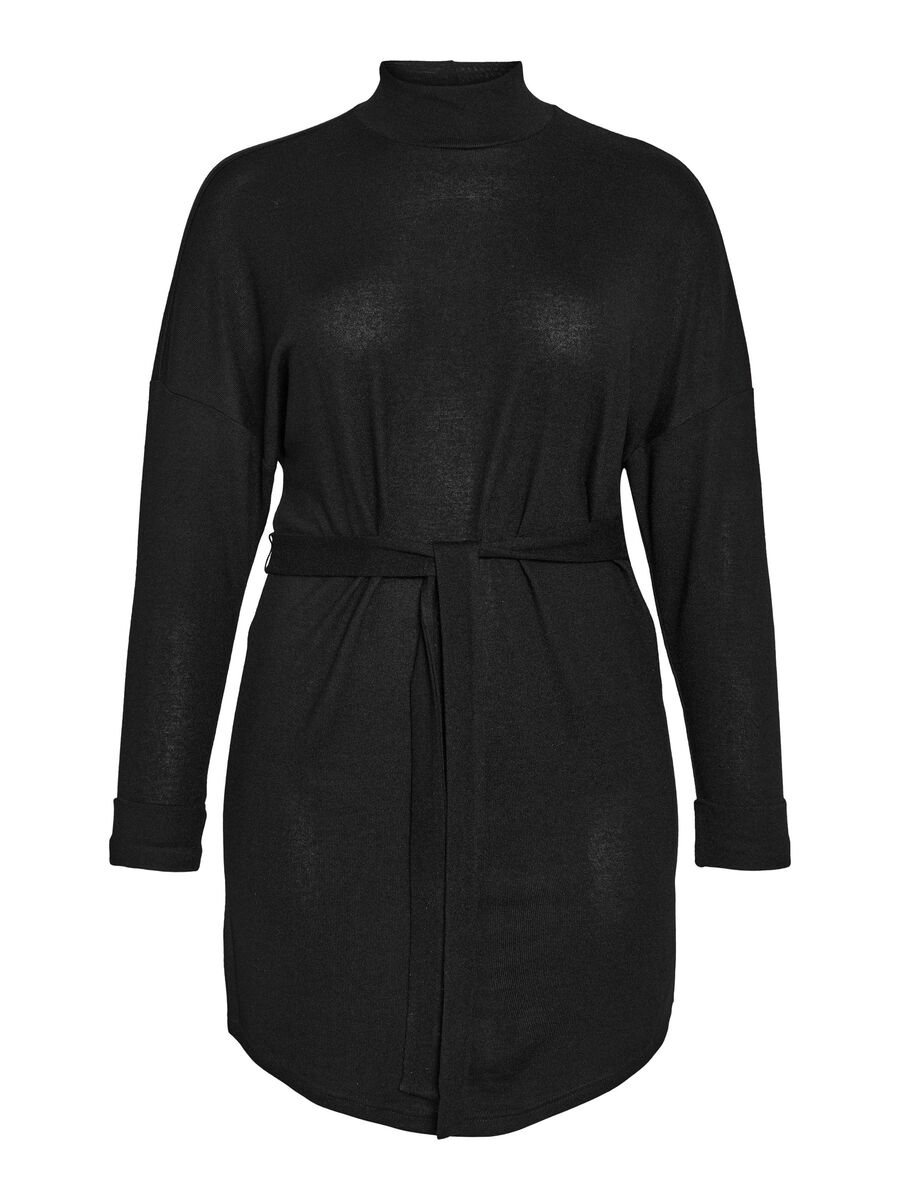 Carousel image - CURVE KNITTED MINI DRESS, Black | 2