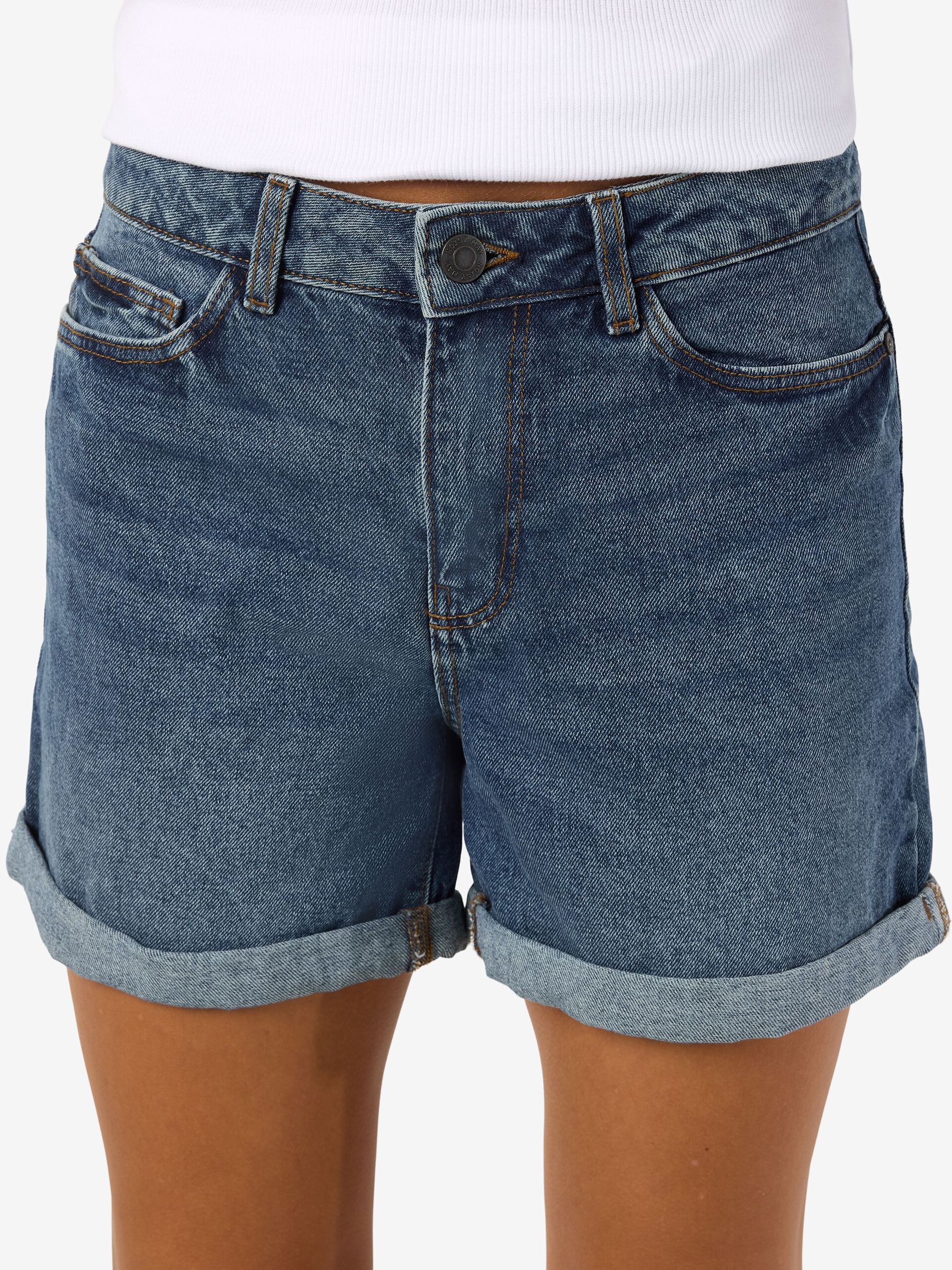 Carousel image - REGULAR WAIST DENIM SHORT, Medium Blue Denim | 6