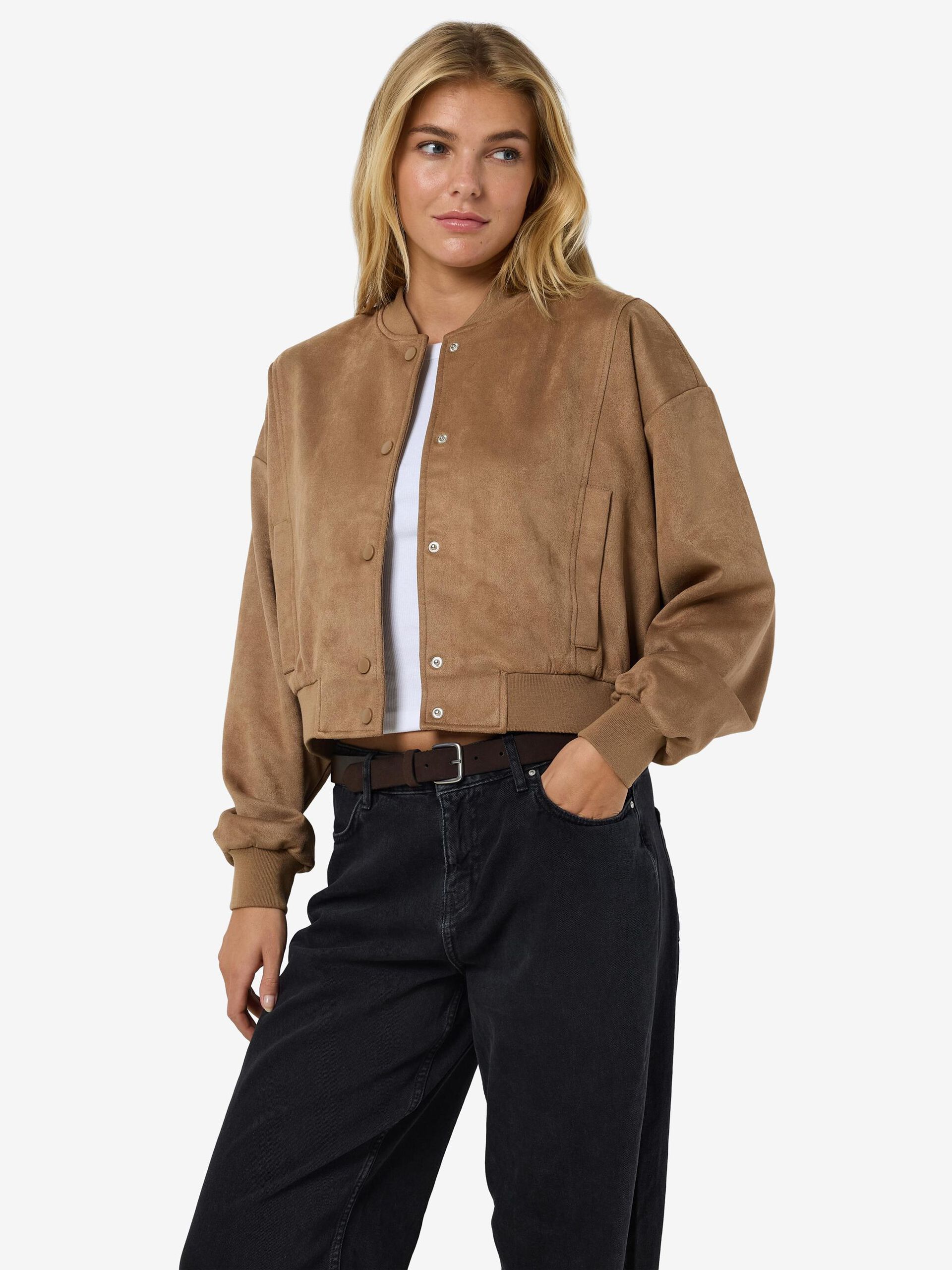 Carousel image - FAUX SUEDE BOMBER JACKET, Otter | 6