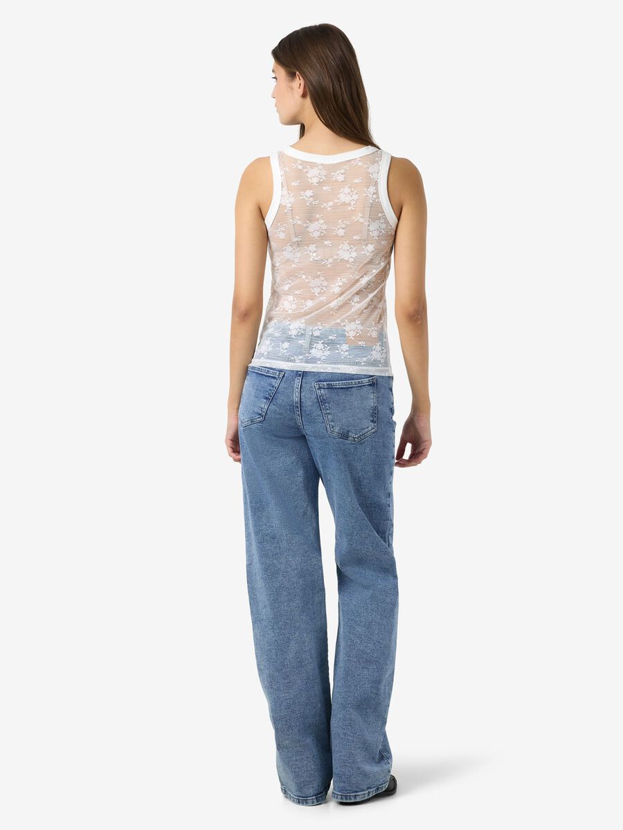 Carousel image - NMEVE LACE SLEEVELESS TOP, Cloud Dancer | 3