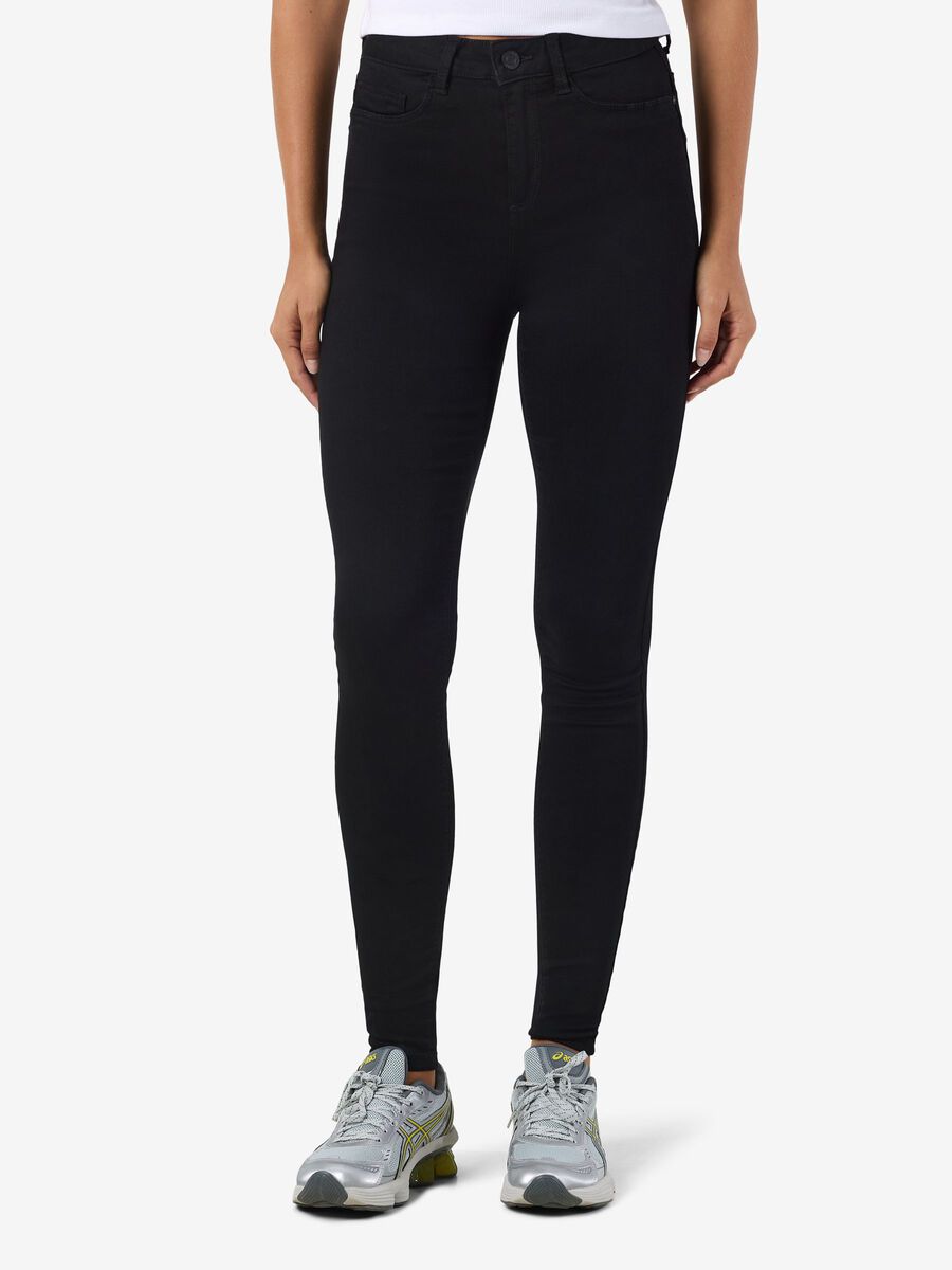 Product tile image - NMCALLIE SKINNY FIT JEANS, Black Denim | 27007982_BlackDenim