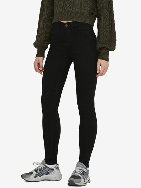 Noisy May NMCALLIE HIGH WAIST SKINNY FIT JEANS, Black Denim, highres - 27007982_BlackDenim_003.jpg