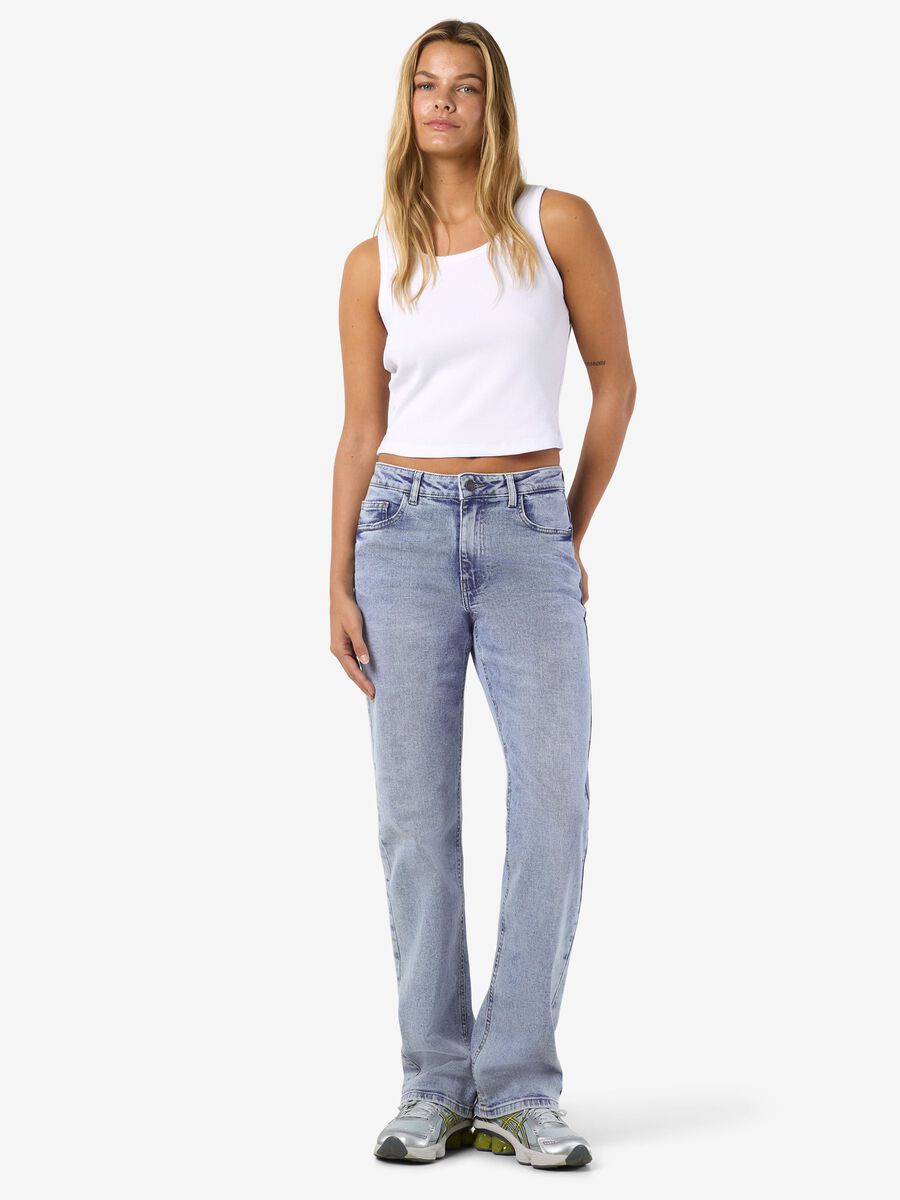 Product carousel image - NMMONICA STRAIGHT FIT JEANS, Light Blue Denim | 2