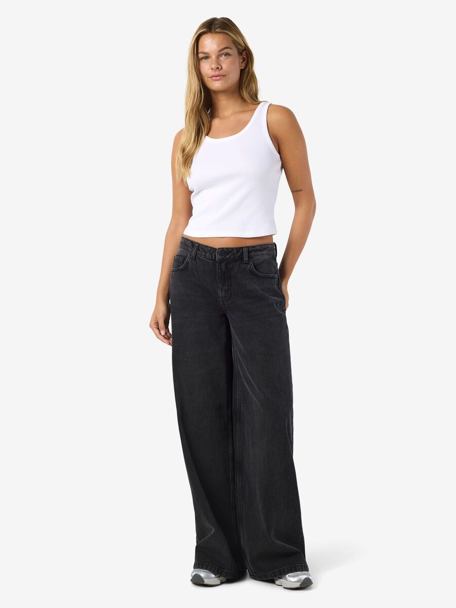 Product carousel image - NMKETTIE JEANS MED VID PASSFORM, Black Denim | 2
