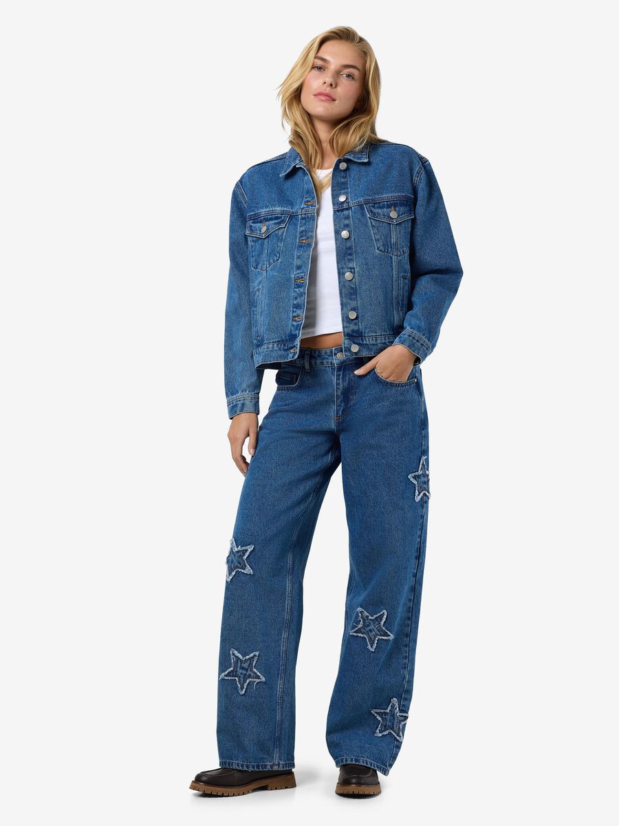 Noisy May NMLONEL DENIM JACKET, Medium Blue Denim, highres - 27035102_MediumBlueDenim_004.jpg