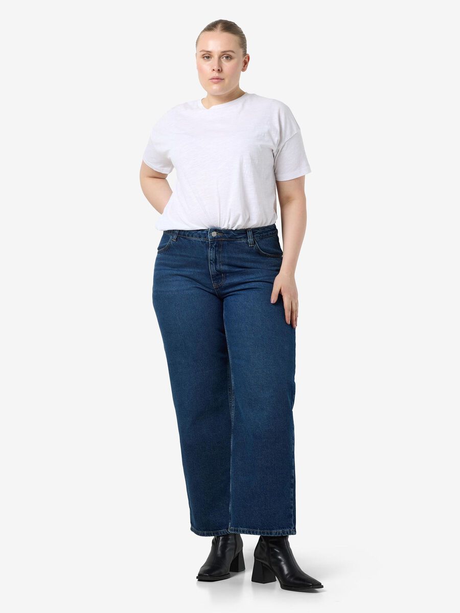 Noisy May NMALEXA CURVE STRAIGHT FIT JEANS, Dark Blue Denim, highres - 27035649_DarkBlueDenim_004.jpg