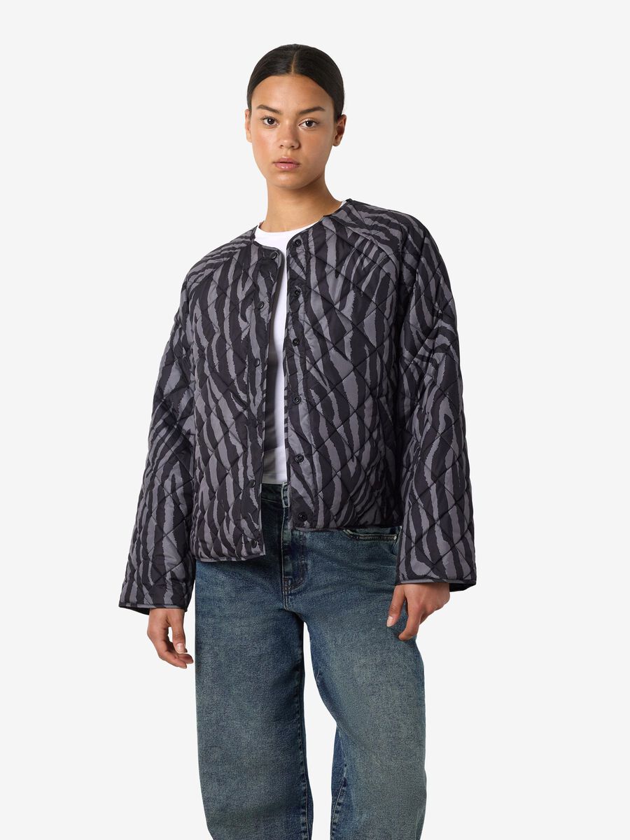 Product carousel image - QUILTED JACKET, Charcoal Gray | 2
