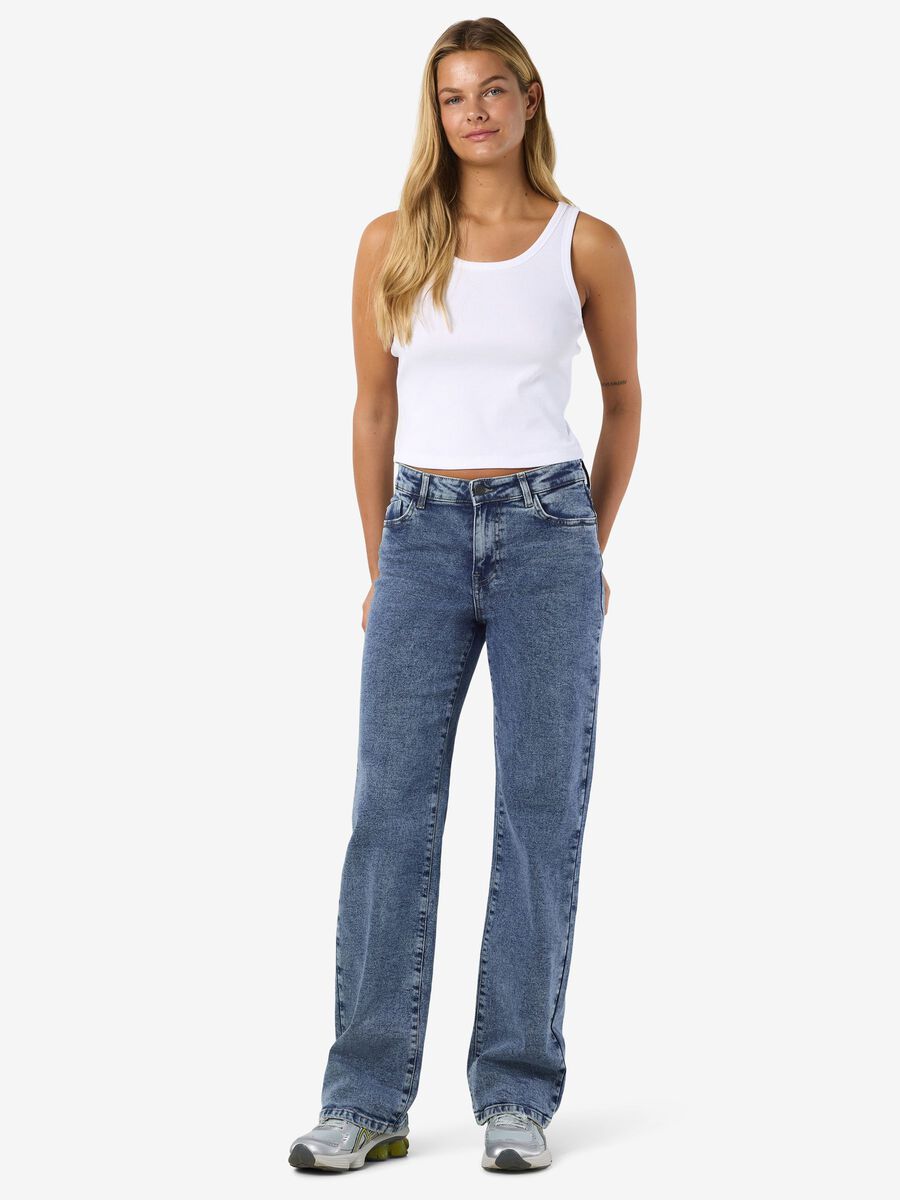 Product carousel image - NMYOLANDA STRAIGHT FIT JEANS, Medium Blue Denim | 2