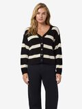 Product image thumbnail - STRIPED CARDIGAN, Black | 1