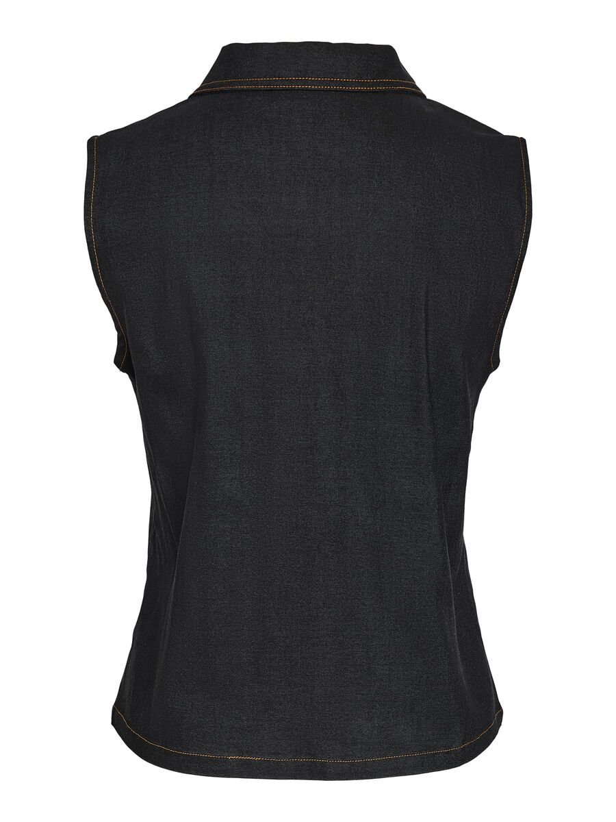 Carousel image - NMJOSEFINA DENIM VEST, Black | 7