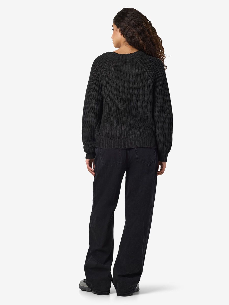 Carousel image - STRIKKET CARDIGAN, Black | 3