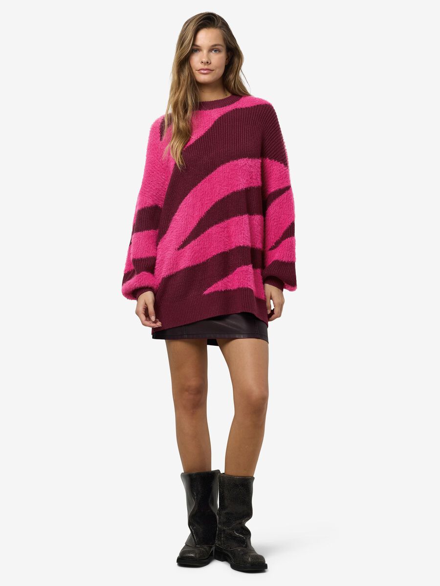 Carousel image - ANIMAL PRINT JUMPER, Windsor Wine | 3