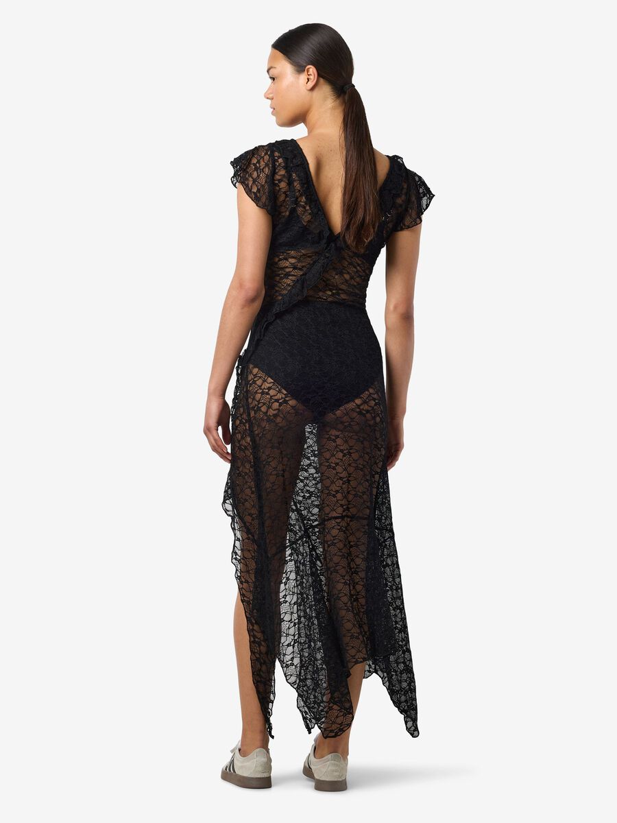 Carousel image - KANTEN MAXI JURK, Black | 3