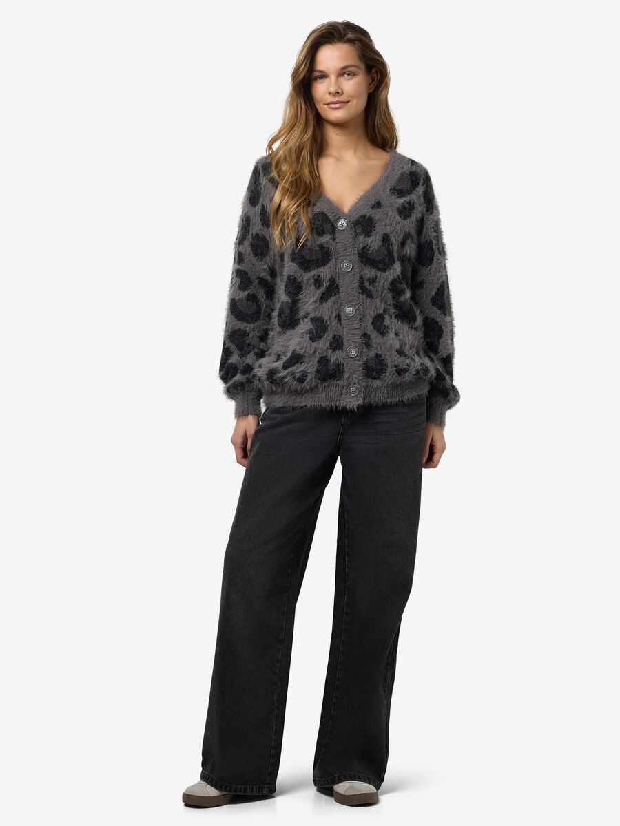 Carousel image - DYREPRINT CARDIGAN, Charcoal Gray | 4