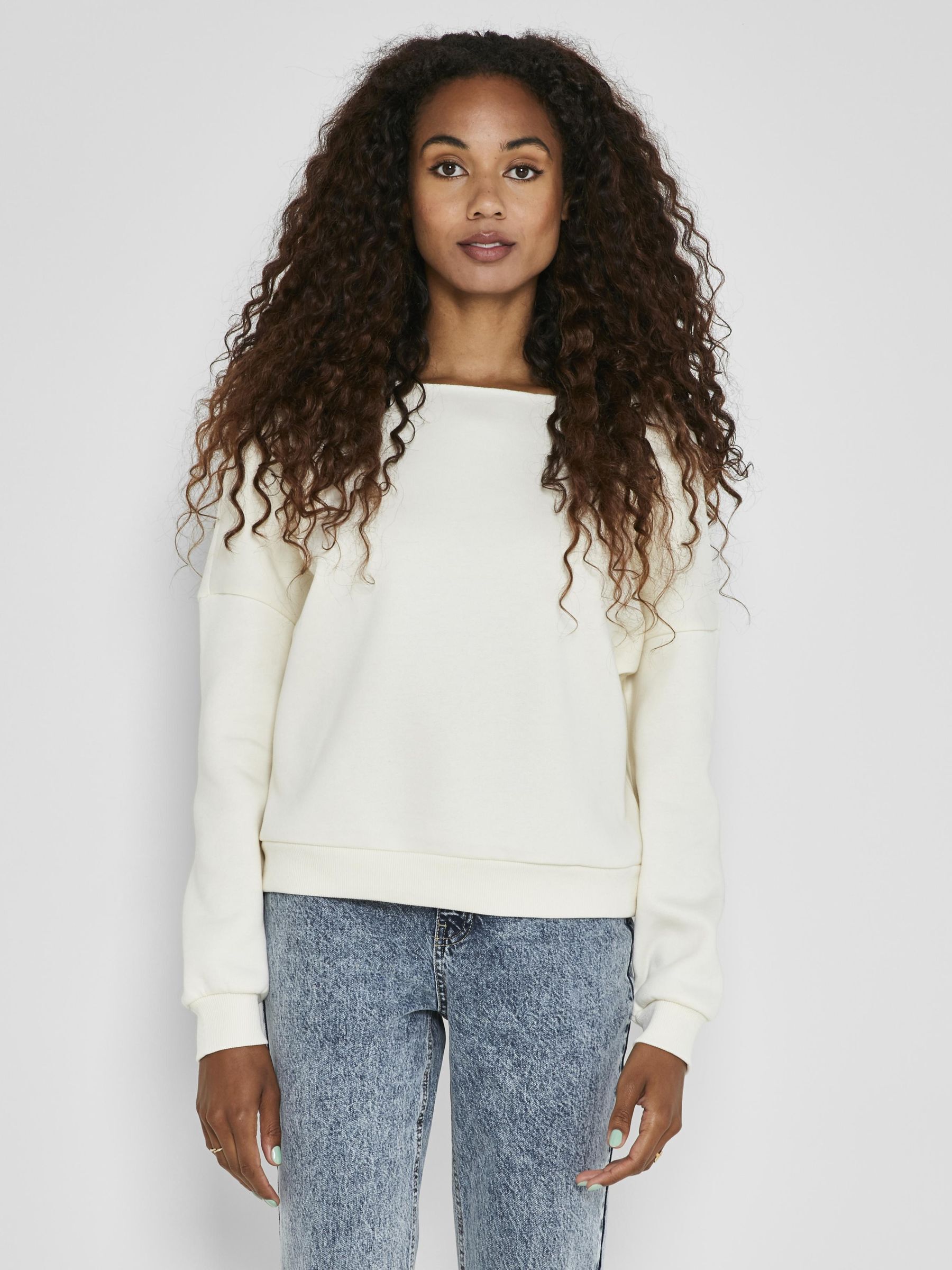 COL BATEAU SWEAT SHIRT Blanc NOISY MAY
