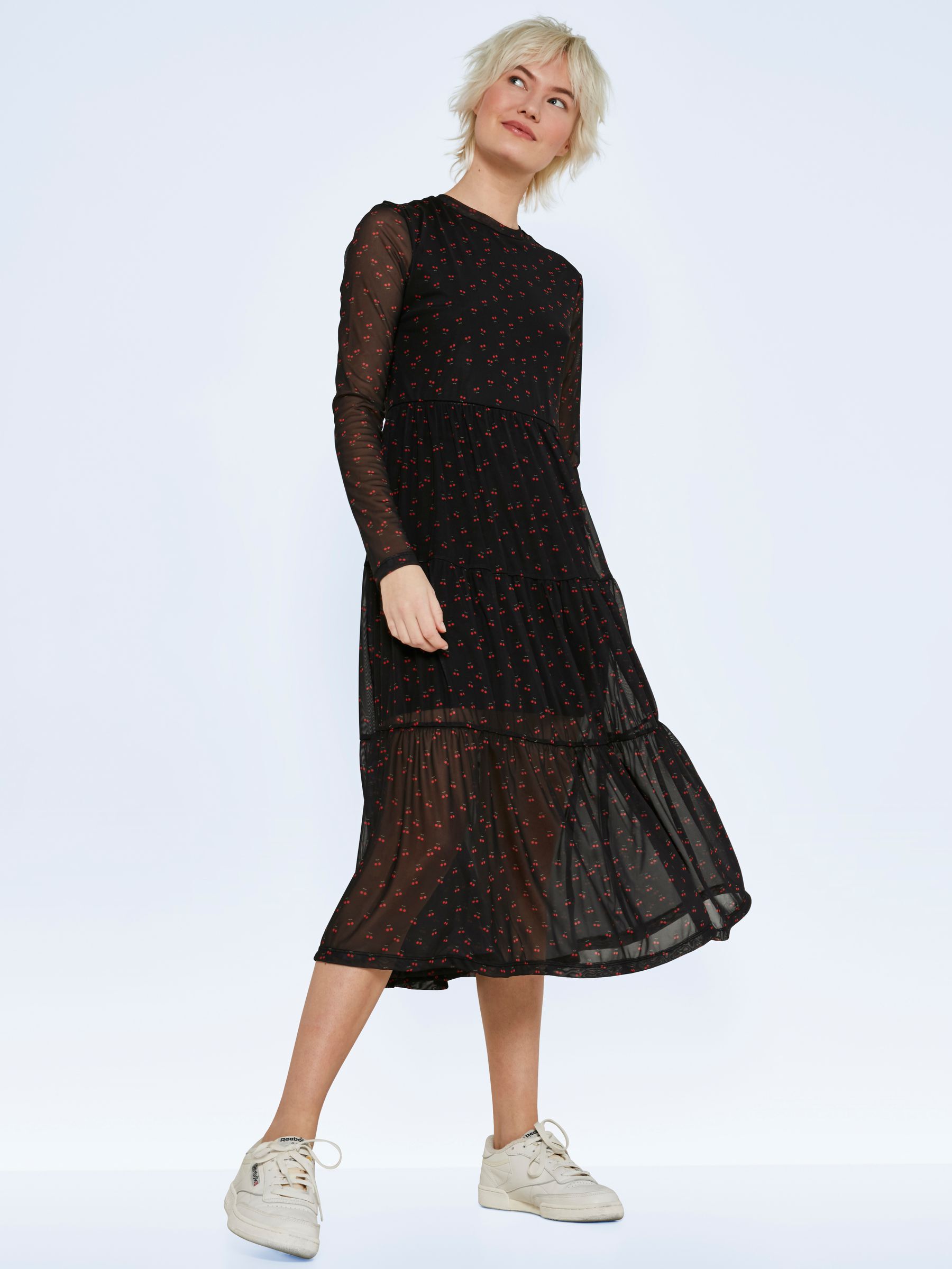 mesh layered dress