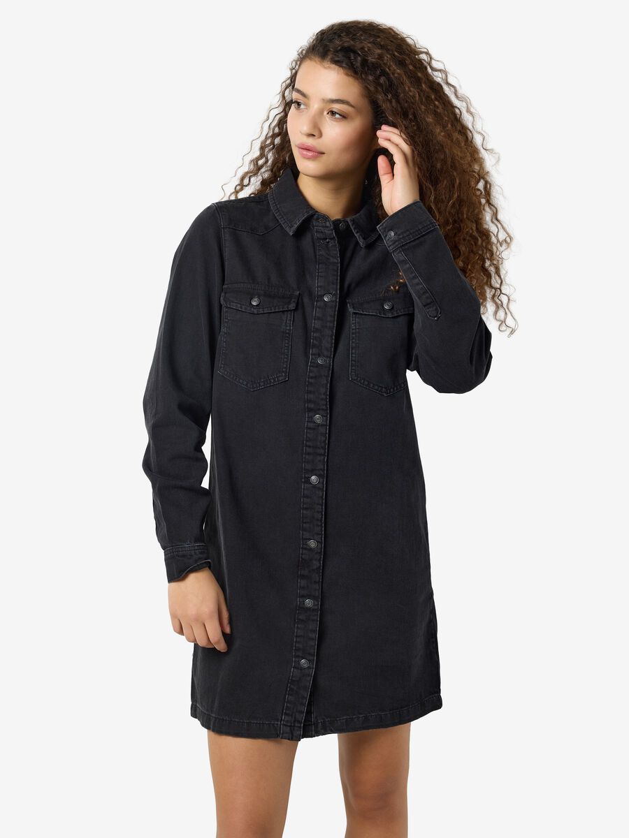Product tile image - NMNEW JEANSKLEID, Black Denim | 27034104_BlackDenim