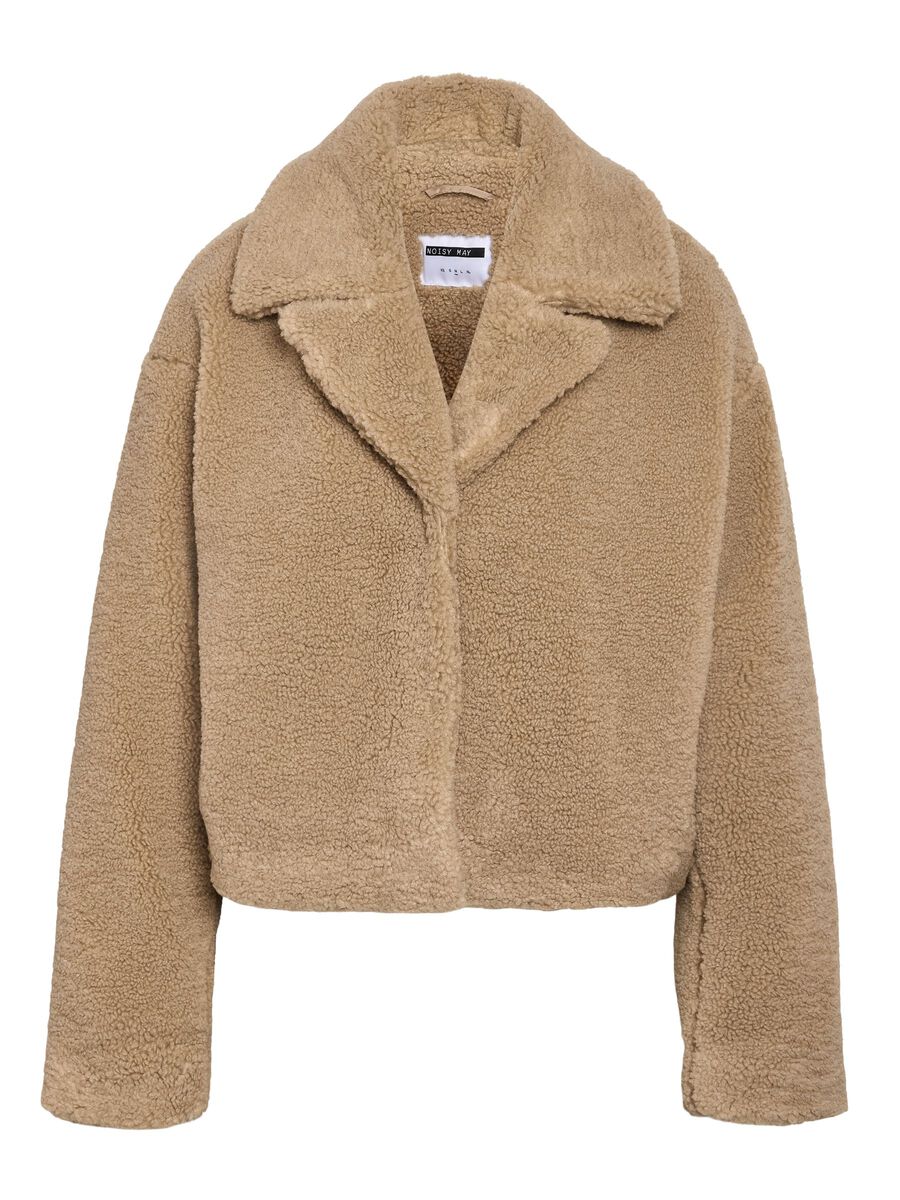 Carousel image - CROPPED TEDDY JACKET, Birch | 2