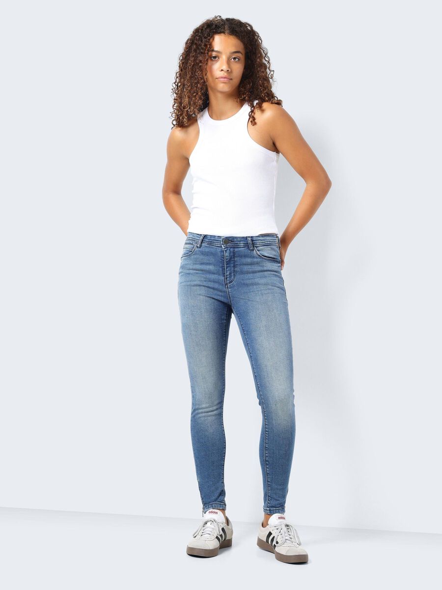 Noisy May NMKIMMY CROPPED SKINNY FIT JEANS, Light Blue Denim, highres - 27018139_LightBlueDenim_007.jpg