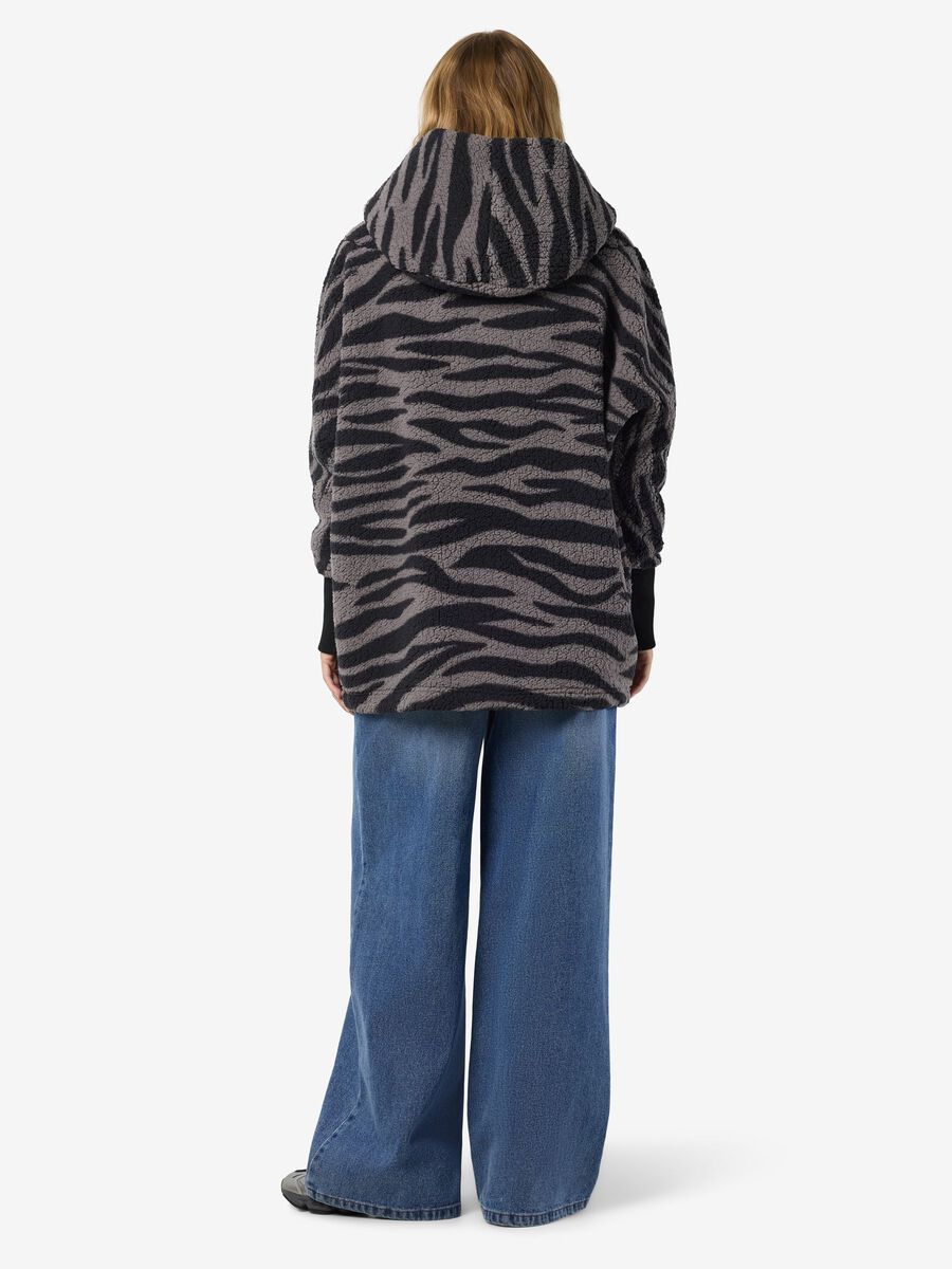 Carousel image - PRINTED COATIGAN, Charcoal Gray | 3