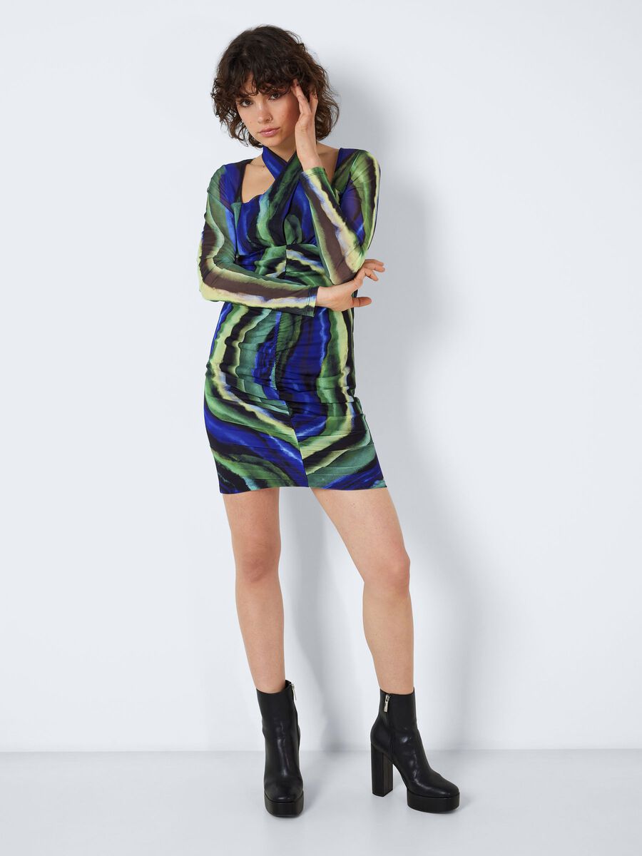 Noisy May LONG SLEEVED TIE DYE DRESS, Black, highres - 27024854_Black_1020248_007.jpg