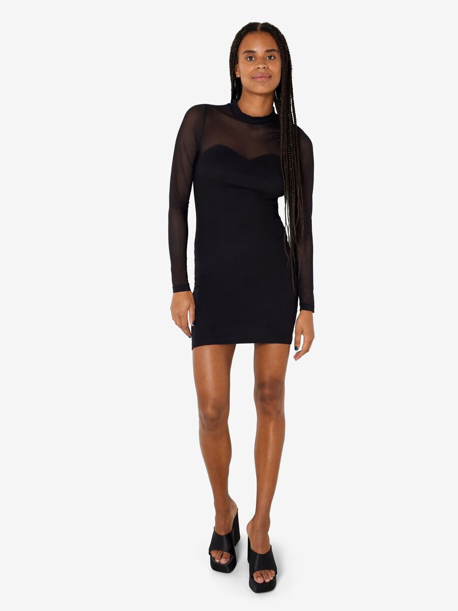 Noisy May SHORT MESH DRESS, Black, highres - 27023147_Black_007.jpg