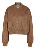 Product image thumbnail - FAUX SUEDE BOMBER JACKET, Otter | 2