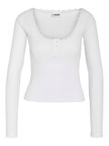 Product image thumbnail - NMMAYA LONG SLEEVED TOP, Bright White | 2