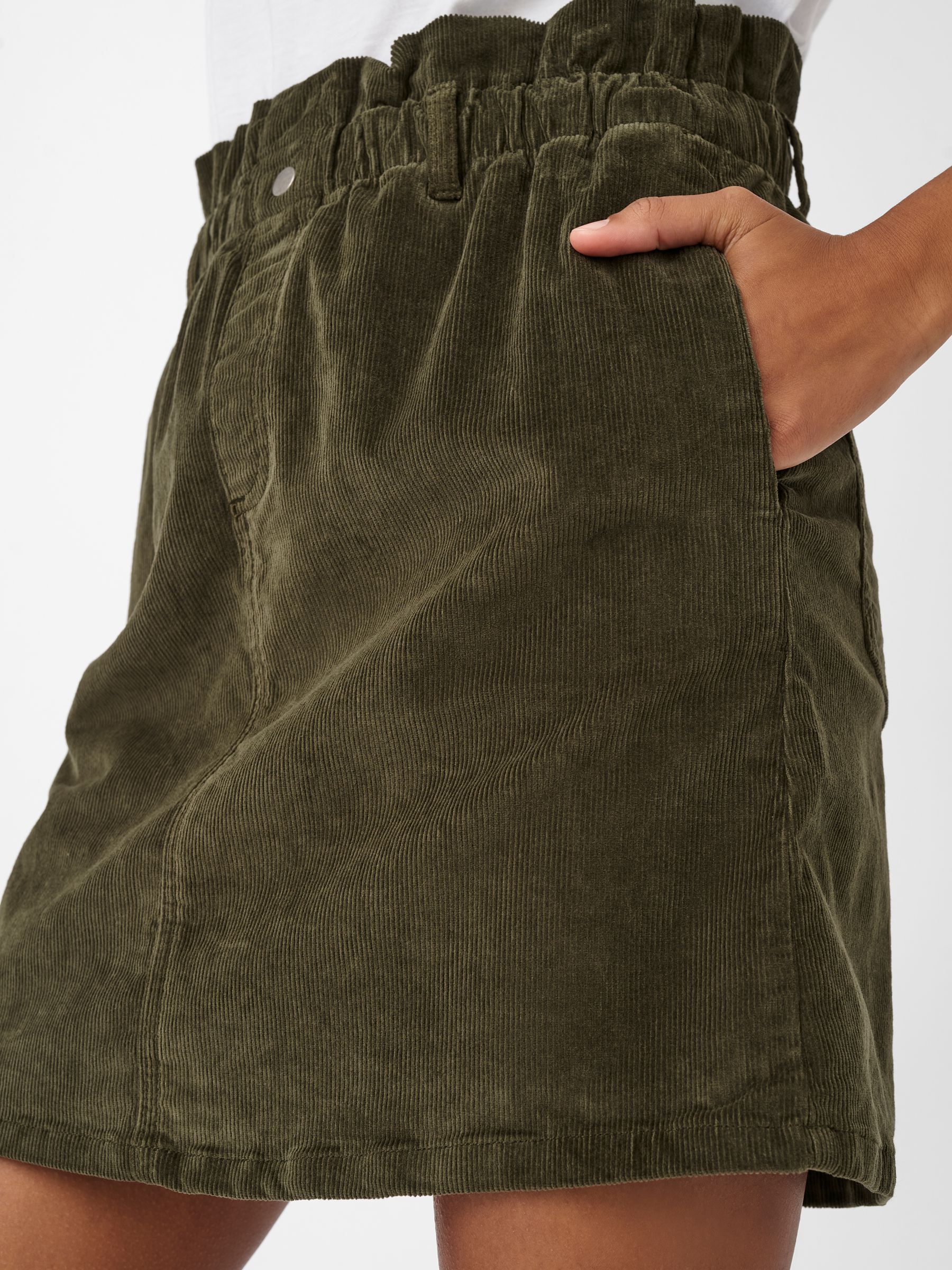 Paper bag corduroy skirt deals