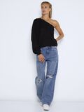 Noisy May ONE SHOULDER KNITTED PULLOVER, Black, highres - 27021048_Black_004.jpg
