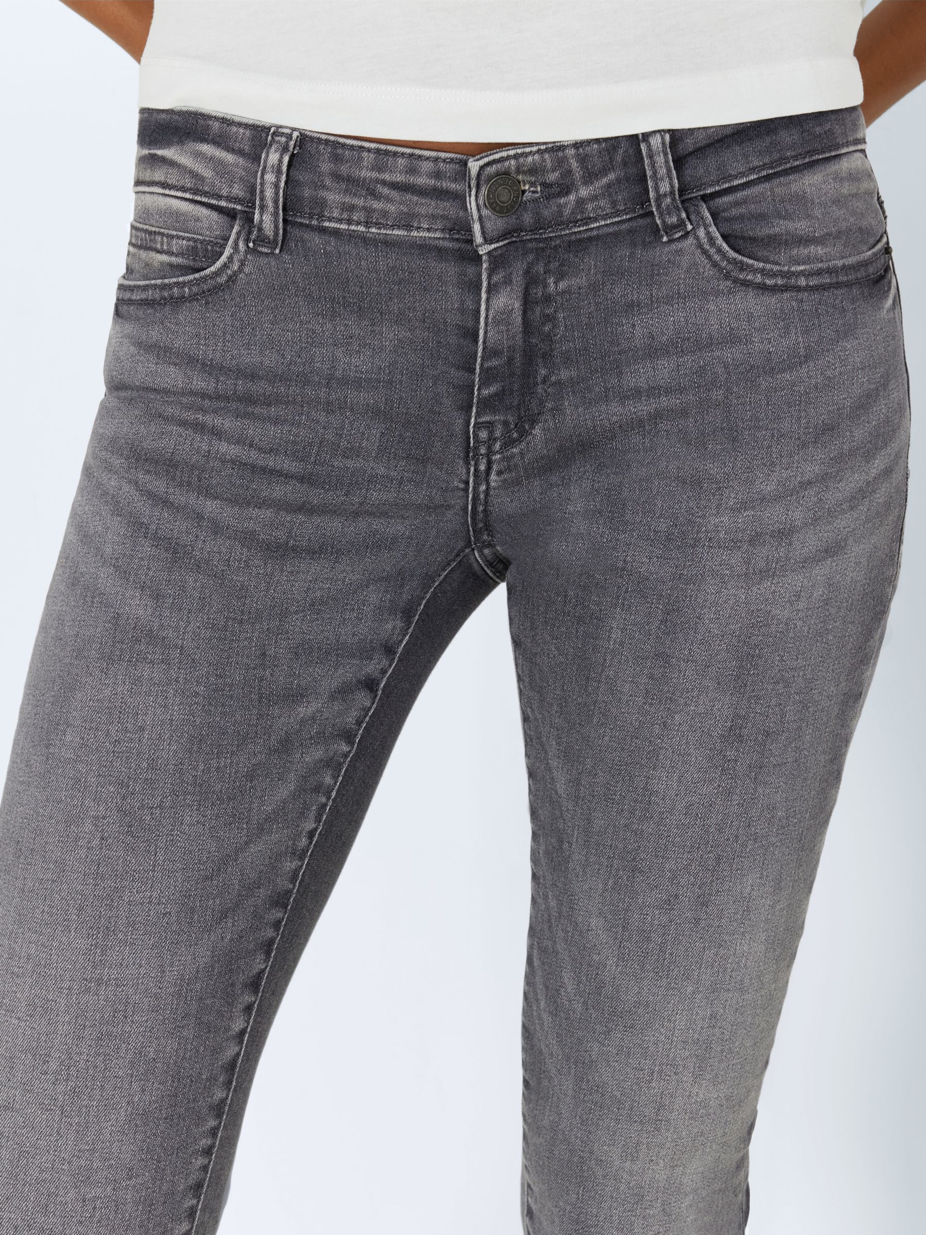 NMEVE LOW WAISTED SKINNY FIT JEANS Grey NOISY MAY