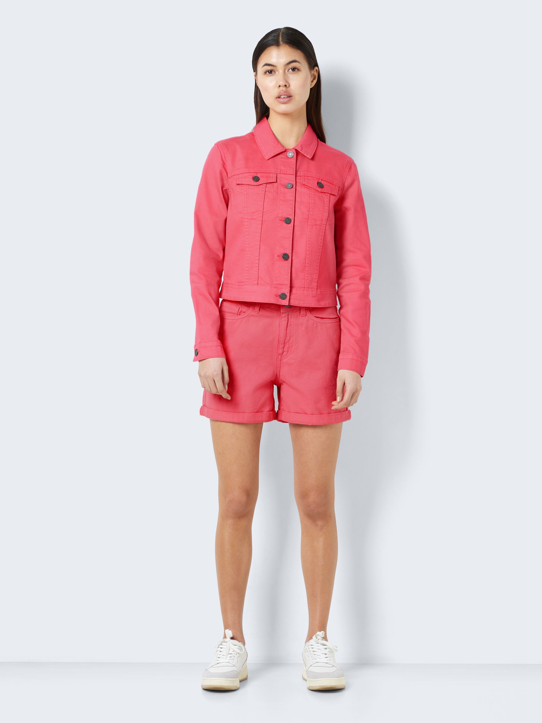 SHORT DENIM JACKET Pink NOISY MAY