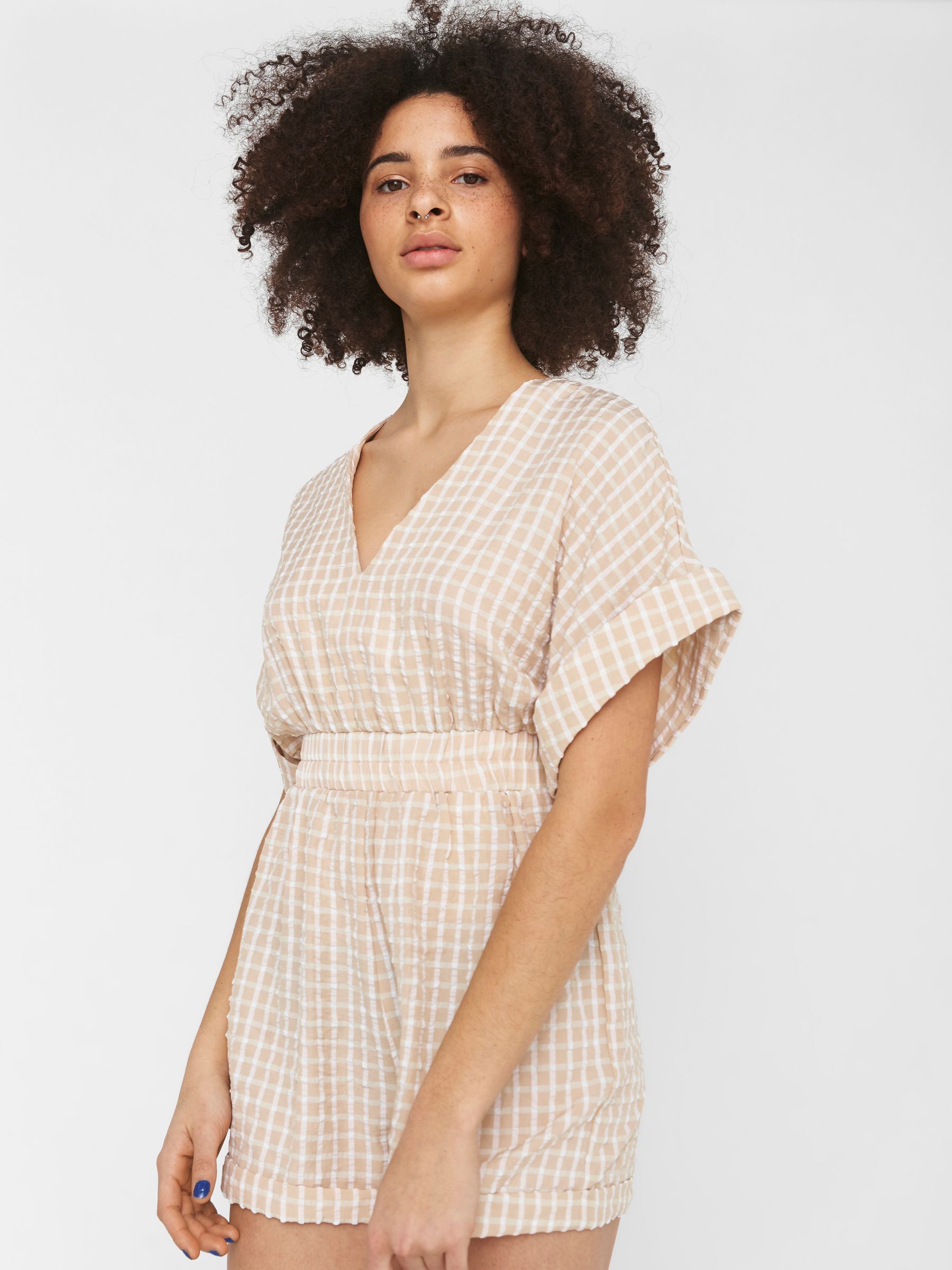 Checked playsuit clearance