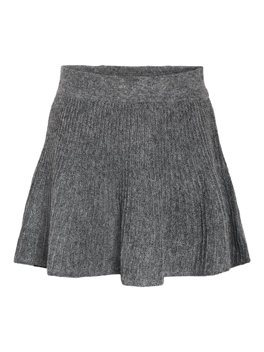 Carousel image - KNITTED MINI SKIRT, Medium Grey Melange | 2