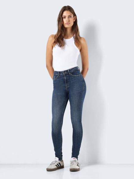 Noisy May NMBUDDY - À TAILLE HAUTE JEAN SKINNY, Medium Blue Denim, highres - 27020952_MediumBlueDenim_007.jpg