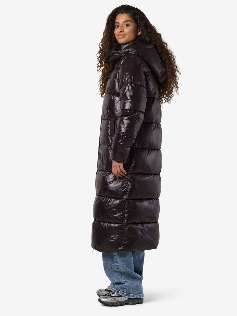 Carousel image - LONGLINE PUFFER COAT, Black | 4