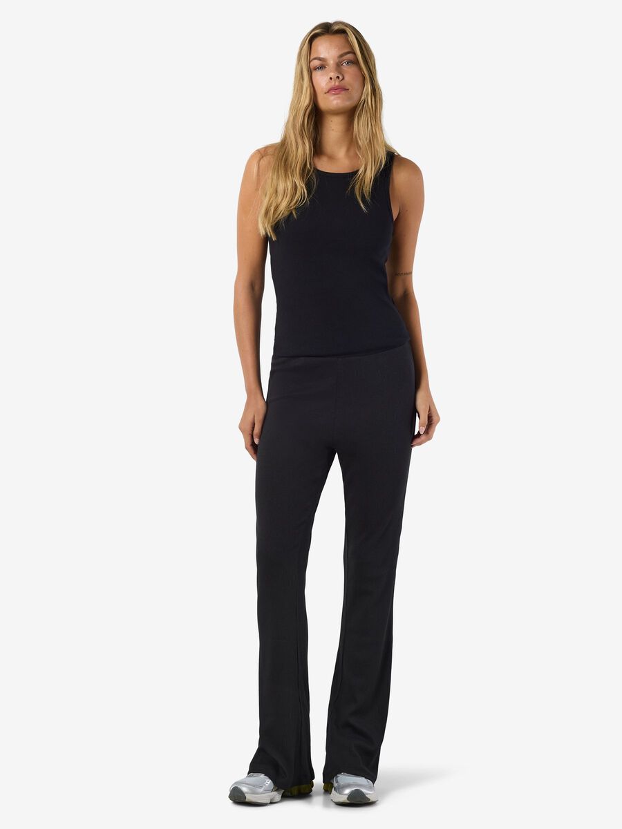 Carousel image - HIGH WAIST FLARED TROUSERS, Black | 4