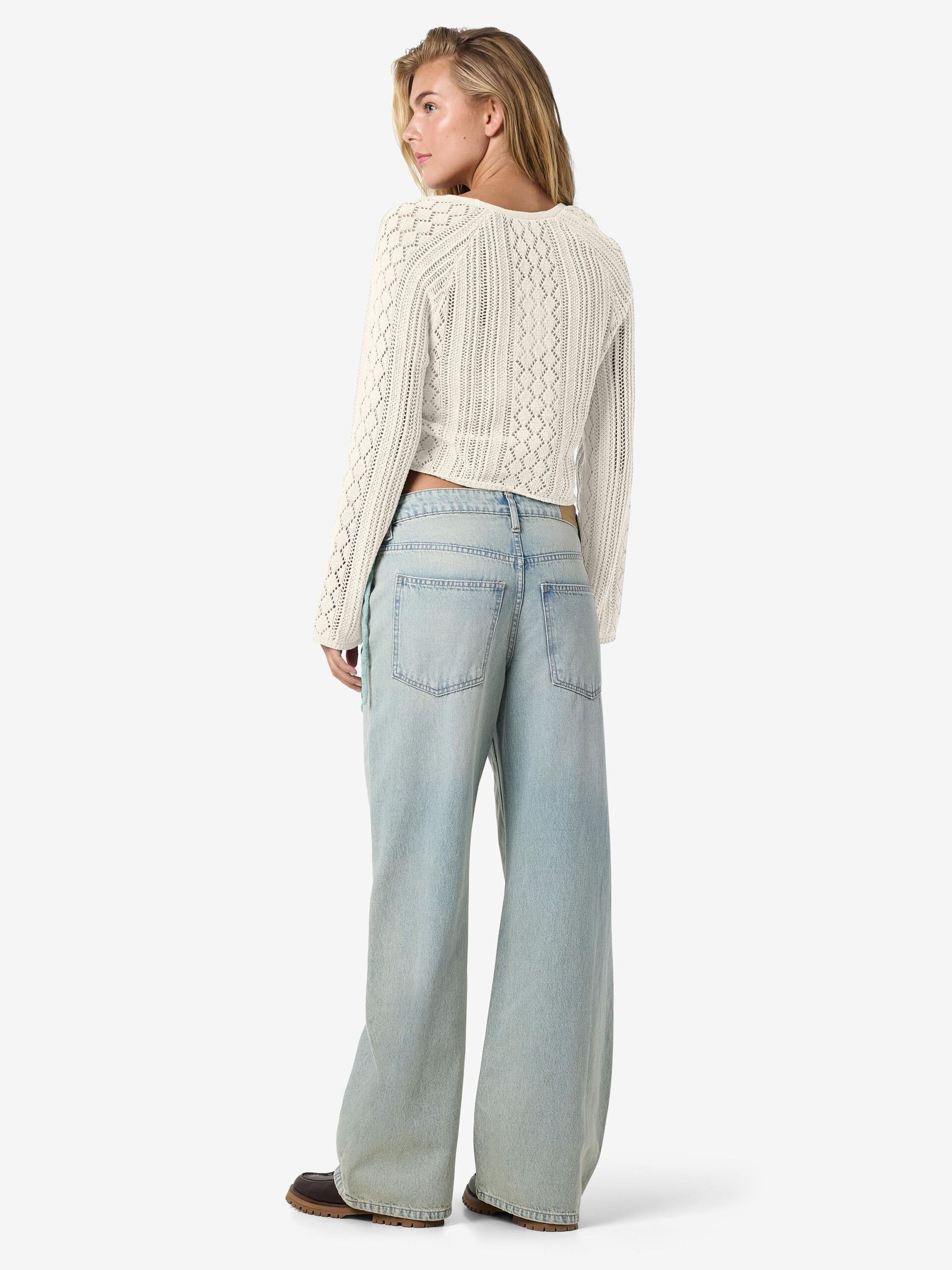 Carousel image - NMLUNA SIDE RUCHED KNITTED PULLOVER, Birch | 3