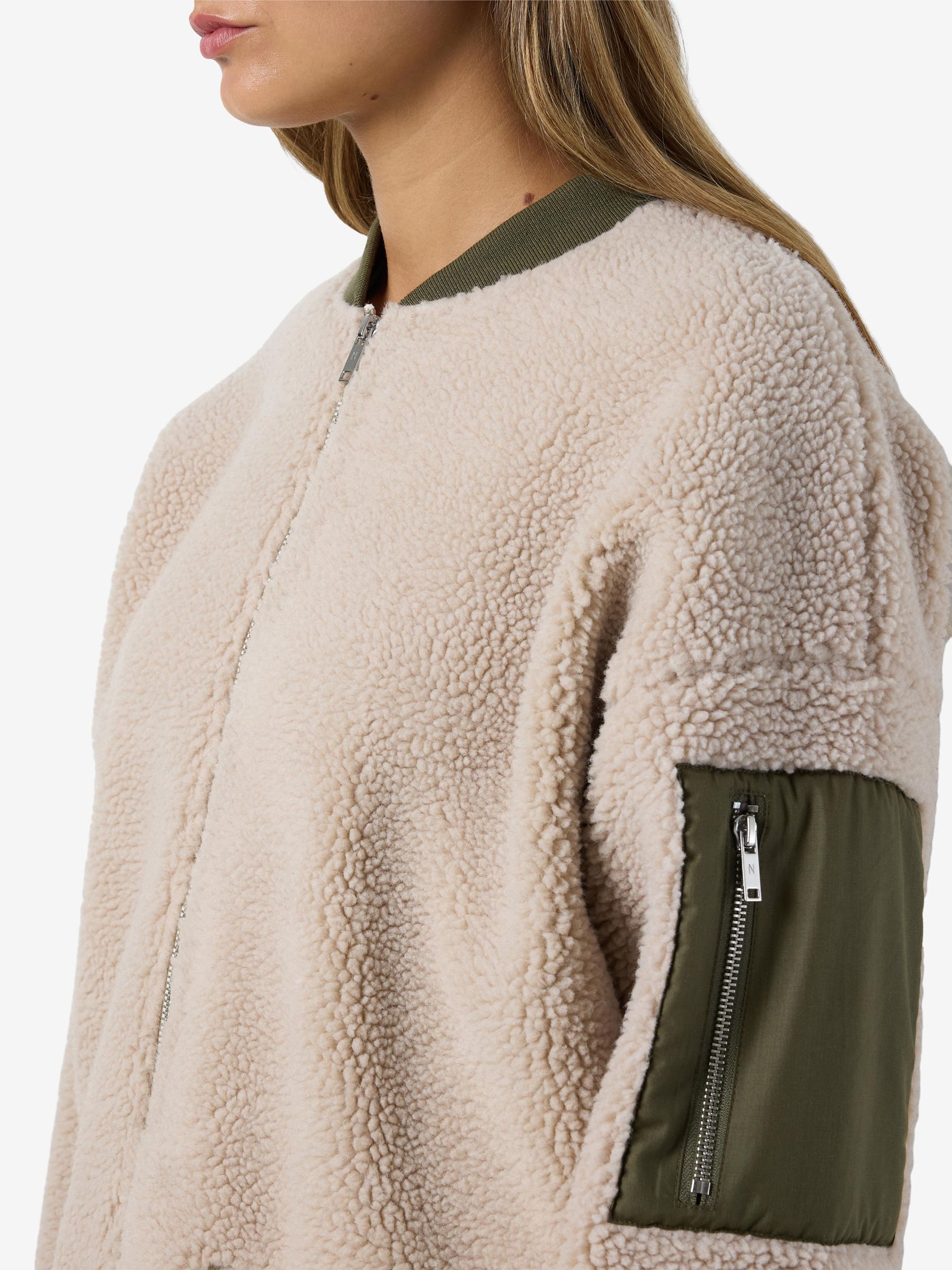 TEDDY BOMBER JACKET Grey NOISY MAY